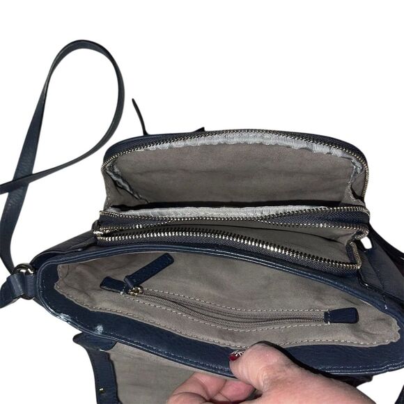 Vince Camuto Women's Blue Ink Leather Crossbody Bag Small Casual - Picture 3 of 7